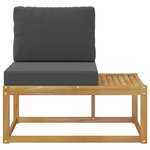 vidaXL Canapé d'extérieur en bout avec coussin Blanc 91 x 63 x 73 cm