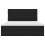 vidaXL Lit de rangement LED avec matelas Noir 180 x 200 cm Velours