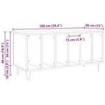 Cabinet d'enregistrement vidaXL en bois ancien 100x38x48 cm en bois d'ingénierie