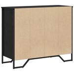 vidaXL Commode Chêne noir 91x35 5x74 5 cm Bois d'ingénierie