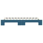 vidaXL Lit de jour avec lit gigogne bleu 90x200 cm velours