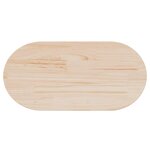 vidaXL Dessus de table 60x30x2 5 cm bois de pin massif ovale