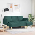 vidaXL Ensemble de Canapés 2 Pièces Vert foncé 173 x 131 x 67 cm tissu