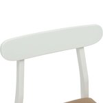 vidaXL Chaise de salle à manger 2 Pièces Blanc et marron