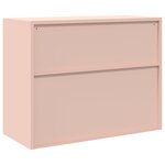 vidaXL Armoire de rangement Rose 90 x 40 x 70 cm Acier