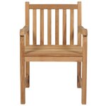 vidaXL Chaises de jardin lot de 4 avec coussins anthracite Teck solide