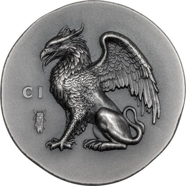 Monnaie GRYPHON Numismatic Icons Argent 5$ Cook Islands 2024 (PRÉCOMMANDE)