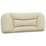 vidaXL Cadre de lit sans matelas Hvar crème 100x200 cm tissu