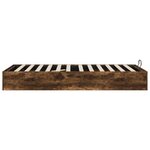 vidaXL Cadre de lit ottoman Chêne fumé 80 5 x 200 cm Bois d'ingénierie