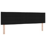 vidaXL Lit à ressorts avec matelas Noir 180 x 200 cm tissu