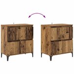 vidaXL Buffets 3 Pièces Bois Ancien 60 x 35 x 70 cm Bois d'ingénierie
