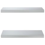 vidaXL Étagères murales 2 Pièces 50x23 5x3 cm argenté acier inoxydable