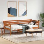 vidaXL Lit de jour sans matelas cire marron 75x190 cm pin massif