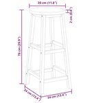 vidaXL Tabourets de bar lot de 4 bois d'acacia solide