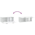 vidaXL Meuble TV mural Blanc 78 5 x 31 x 30 cm Bois d'ingénierie