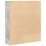 vidaXL Bibliothèque gris béton 89x24x101 5 cm bois d'ingénierie