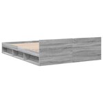 vidaXL Cadre de lit avec tiroirs sans matelas sonoma gris 140x190 cm