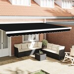 vidaXL Valance de store pour cadre de 5 m Noir 4.8x0.2 m