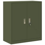 vidaXL Armoire de rangement Vert olive 80 x 40 x 90 cm Acier
