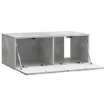 vidaXL Meuble TV mural Gris béton 78 5 x 41 x 30 cm Bois d'ingénierie