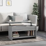 vidaXL Table basse sonoma gris 102x50x52 5 cm bois d'ingénierie