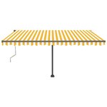 vidaXL Auvent automatique sur pied 400x350 cm Jaune/Blanc