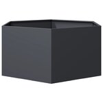 vidaXL Jardinière anthracite hexagone 104x90x45 cm acier