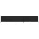 vidaXL Paravent 5 panneaux Tissu 600 x 160 cm Noir