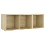 vidaXL Meuble TV chêne sonoma 107x35x37 cm bois d’ingénierie
