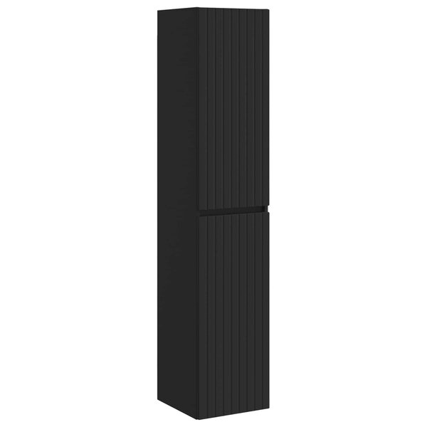 vidaXL Cabinet de Salle de Bain Mural Noir 33 x 34 5 x 160 cm
