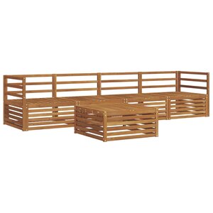 vidaXL Ensemble de canapés d'extérieur 5 Pièces Naturel