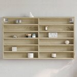 vidaXL Armoire à vitrine chêne sonoma 100x8 5x58 cm bois d'ingénierie