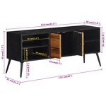 vidaXL Meuble TV 112x31x45 cm teck massif récupéré