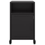 vidaXL Tables de chevet 2 Pièces noir 36x39x59 cm acier