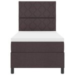 vidaXL Lit à ressorts avec matelas Marron foncé 90 x 190 cm tissu