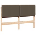 vidaXL Tête de lit capitonnée Marron et Taupe 140 cm Pin massif