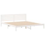 vidaXL Cadre de lit avec tête de lit Blanc 200 x 210 cm Pin massif