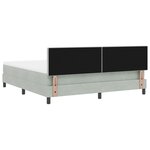 vidaXL Lit à ressort avec matelas et lumière LED Gris clair 180x200 cm Velours