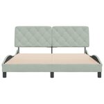 vidaXL Cadre de lit sans matelas gris clair 160x200 cm velours