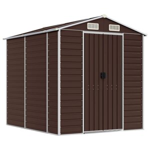 vidaXL Abri de jardin marron 191x215x198 cm acier galvanisé