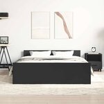 vidaXL Cadre de lit sans matelas noir 140x190 cm