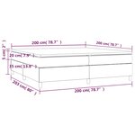 vidaXL Sommier à lattes de lit avec matelas Crème 200x200 cm Tissu