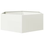 vidaXL Jardinière blanc hexagone 138x120x45 cm acier