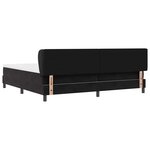 Lit Box Spring avec Matelas vidaXL Noir 200x200 cm Velours