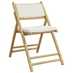 vidaXL Chaises de bistro pliantes lot de 2 et coussins blanc crème