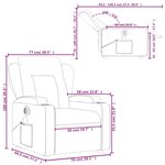 vidaXL Fauteuil de massage inclinable électrique crème similicuir