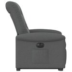 vidaXL Fauteuil inclinable électrique gris foncé tissu
