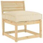 vidaXL Coussin pour assise de palette Beige 70 x 70 x 12 cm
