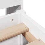 vidaXL Cadre de lit sans matelas blanc 160x200 cm bois de pin massif
