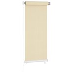 vidaXL Store roulant d'extérieur Crème 60x140 cm PEHD